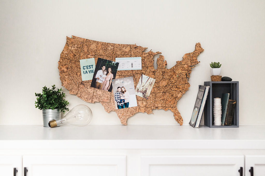 Cork Map of the United States