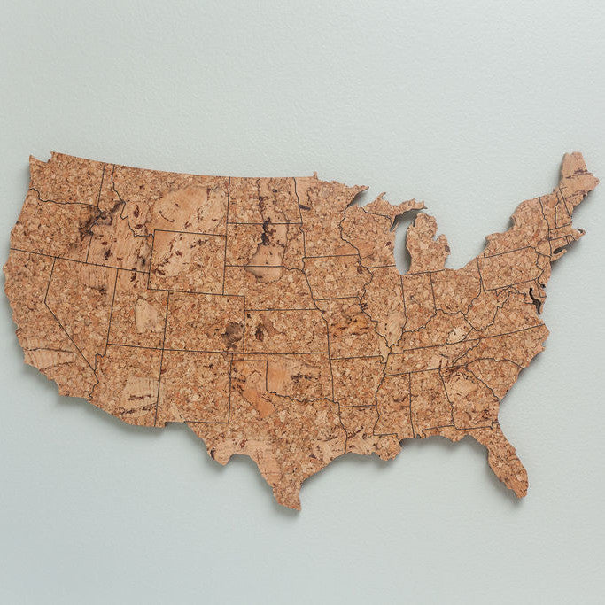 Cork Map of the United States