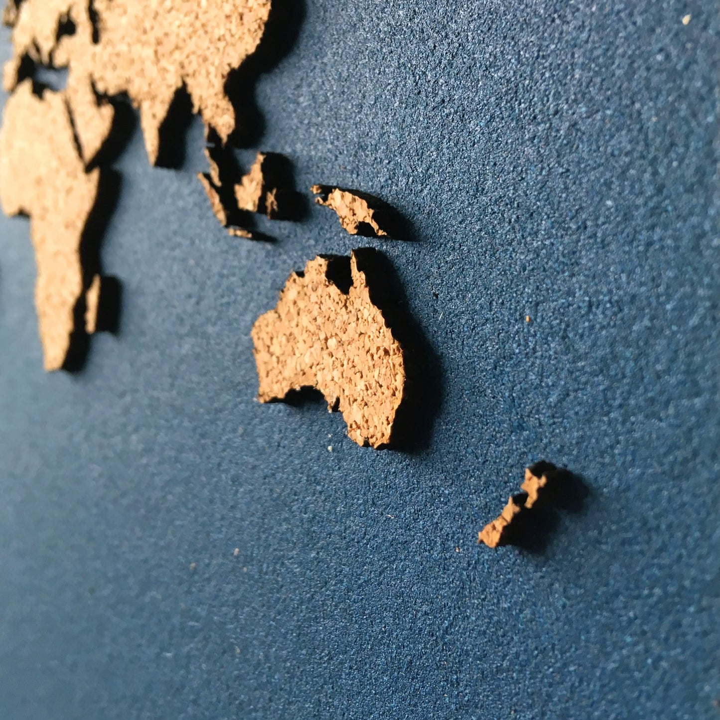 GEO 101 Design - Cork Hexagon World Map - Highly Detailed, Wall Decor - GEO 101 DESIGN