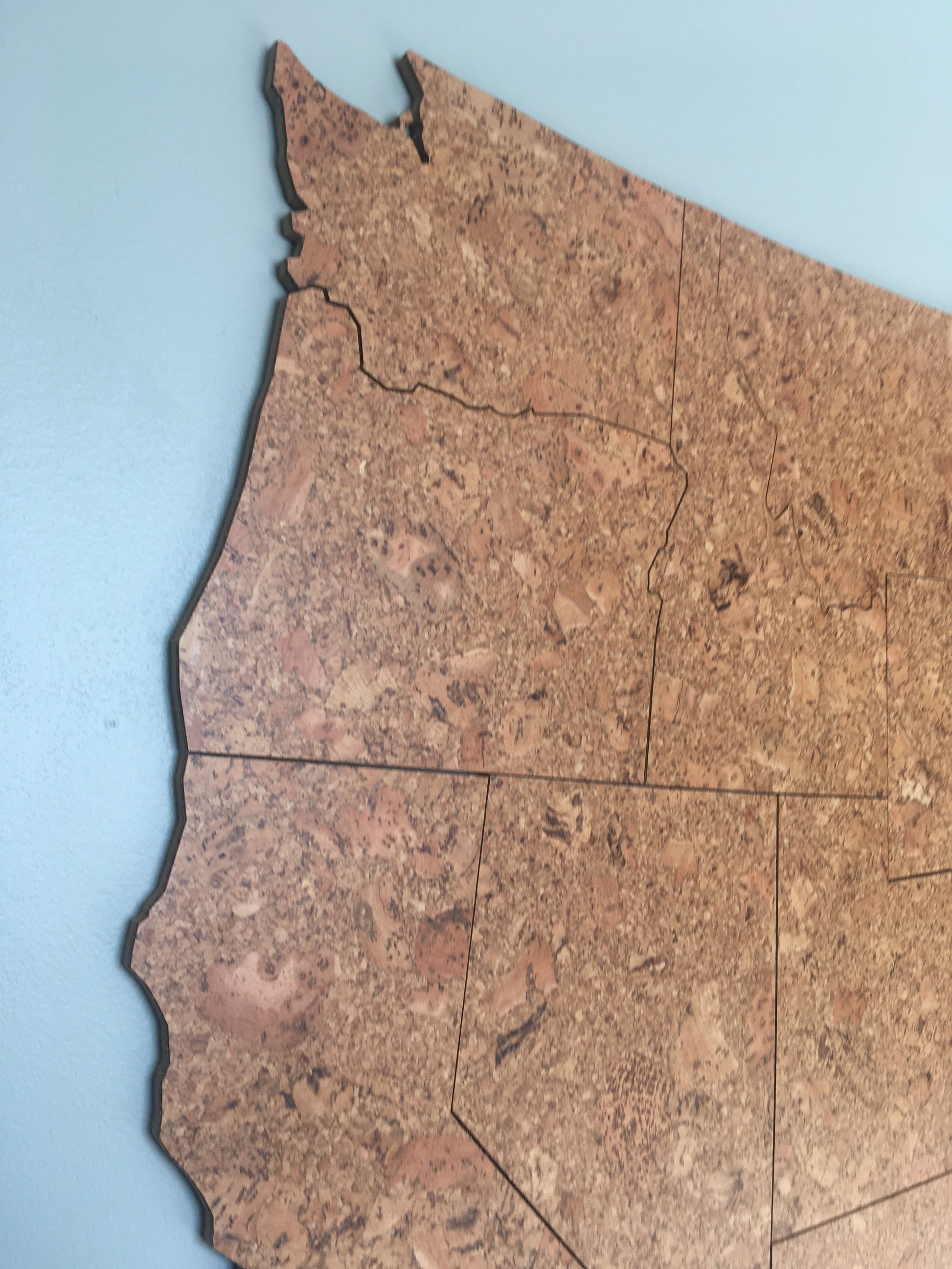 Giant Cork Wall Map of the United States - 8 Foot Wide, Wall Decor - GEO 101 DESIGN