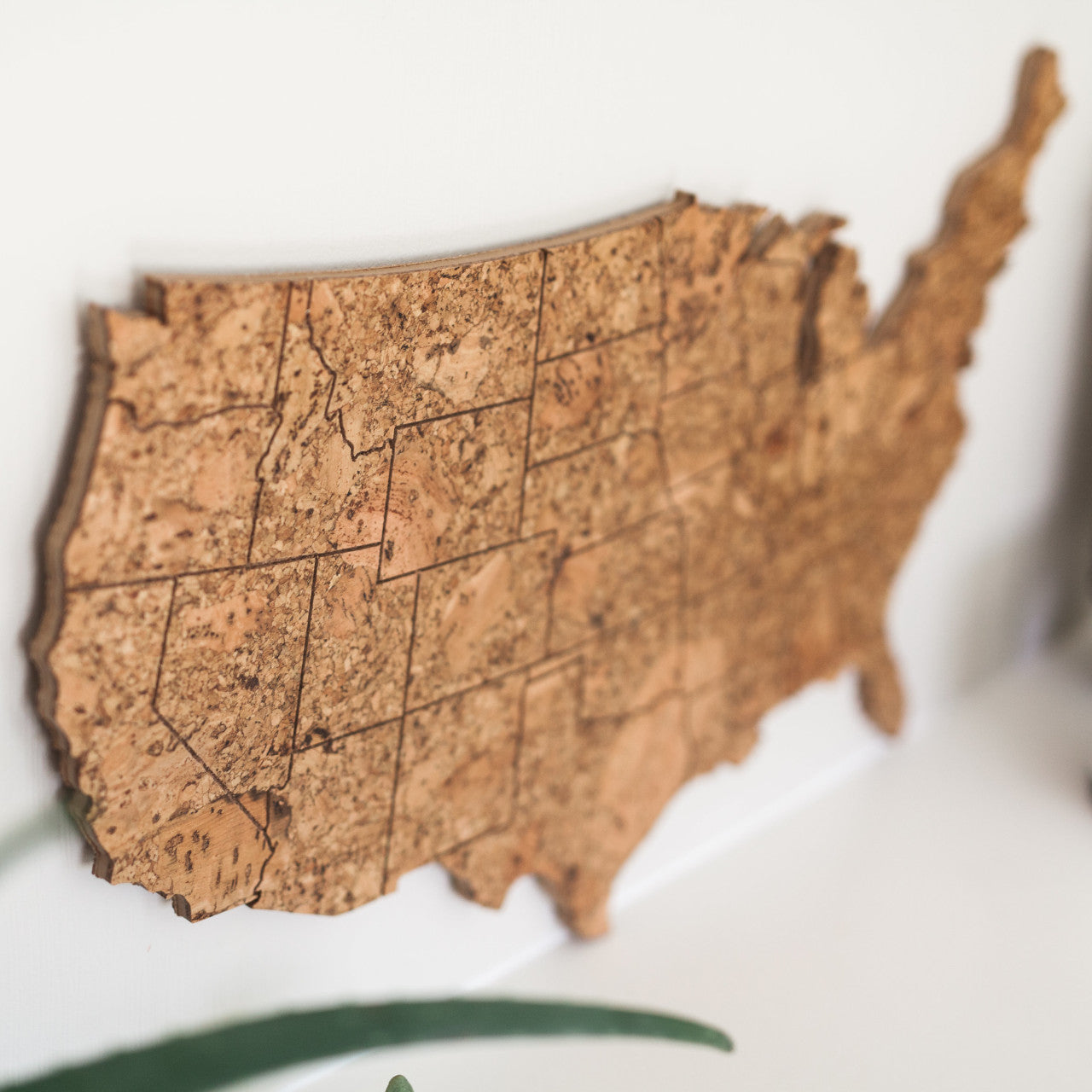 GEO 101 Design - Cork Map of the United States - Medium Size, Wall Decor - GEO 101 DESIGN