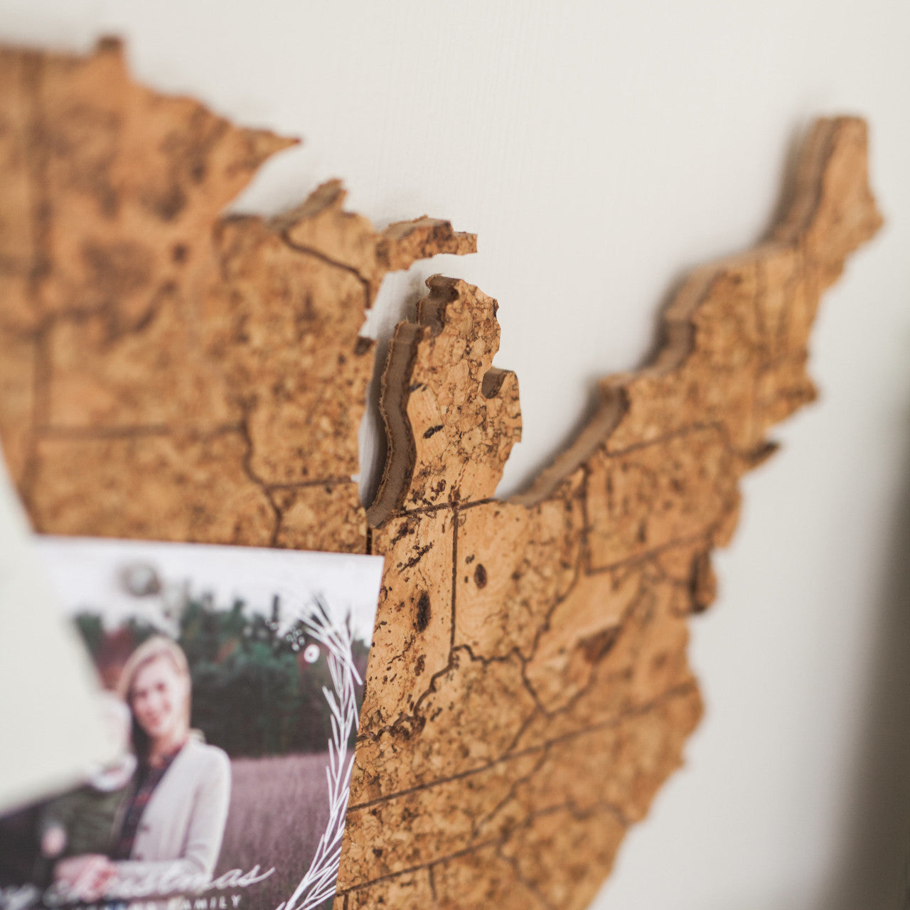 GEO 101 Design - Cork Map of the United States - Medium Size, Wall Decor - GEO 101 DESIGN