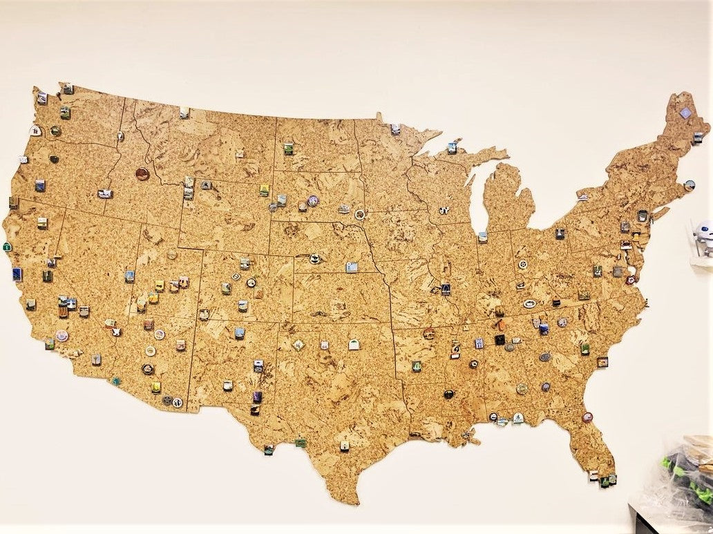 Cork Map of the United States