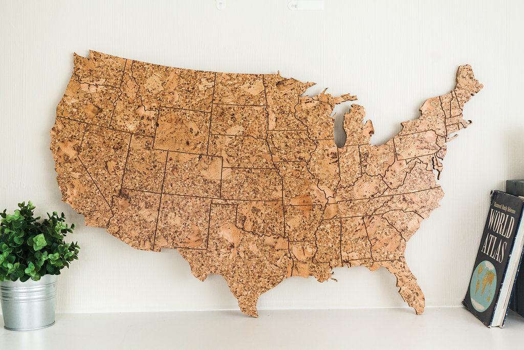 Cork Map of the United States