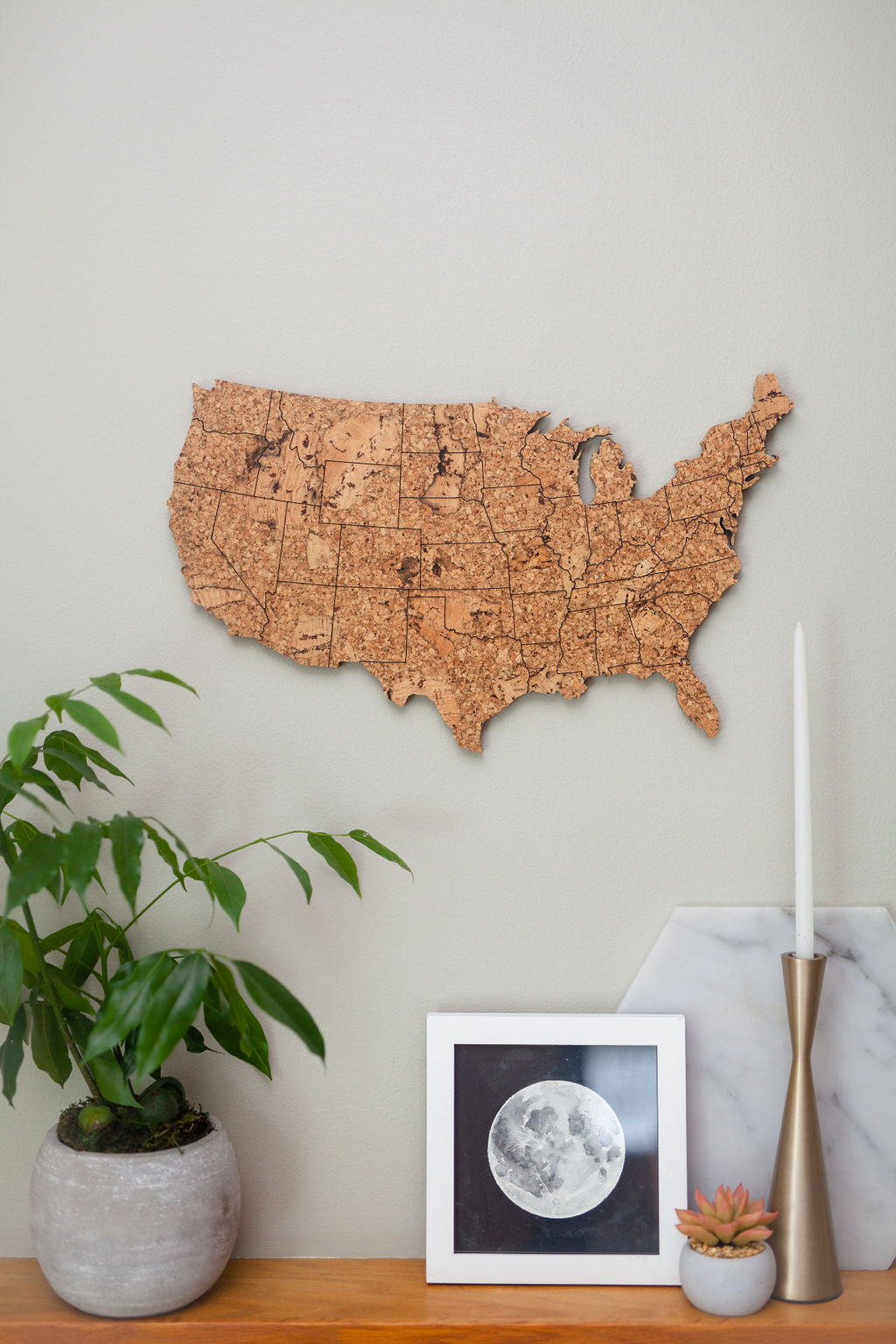 GEO 101 Design - Cork Map of the United States - Small Size
