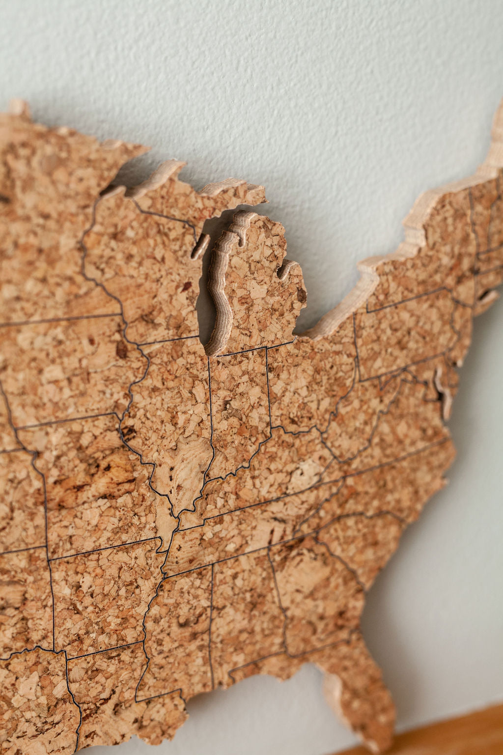 GEO 101 Design - Cork Map of the United States - Small Size